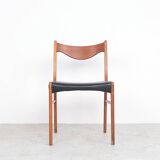 Teak and leather chairs by Arne Wahl Iversen for Glyngøre Stolefabrik, 1960