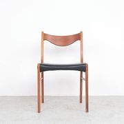 Teak and leather chairs by Arne Wahl Iversen for Glyngøre Stolefabrik, 1960
