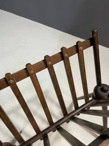 French vintage beech magazine rack, 1960s