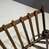 French vintage beech magazine rack, 1960s