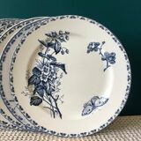 Set of 6 plates Sarreguemines Terre de Fer Model Carmen