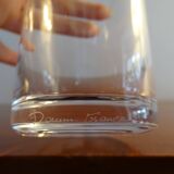 Daum France crystal tumbler glass timeless design signed 12.3 cm
