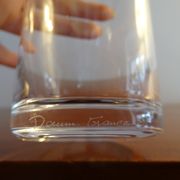 Daum France crystal tumbler glass timeless design signed 12.3 cm