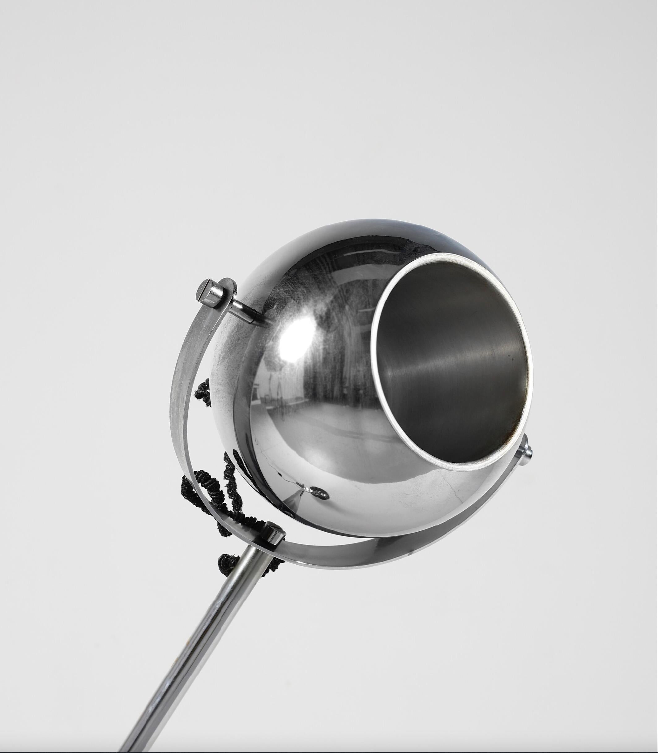 Lampe chromée surdimensionnée avec contrepoids Anonymous Italia, 1970
