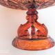 Amber moulded glass compotier on tripod pedestal around 1900/1930