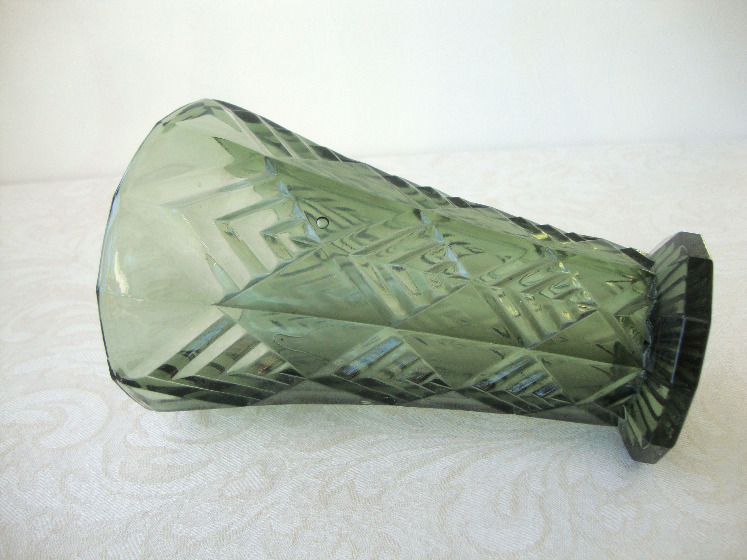 1950s glass vase