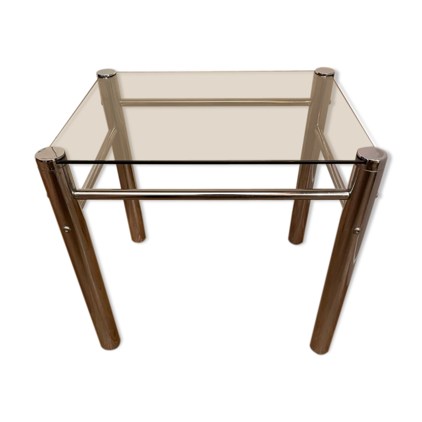 Chrome metal coffee table