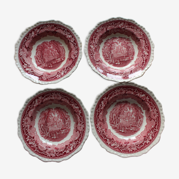 4 "mason's" english porcelain soup plates