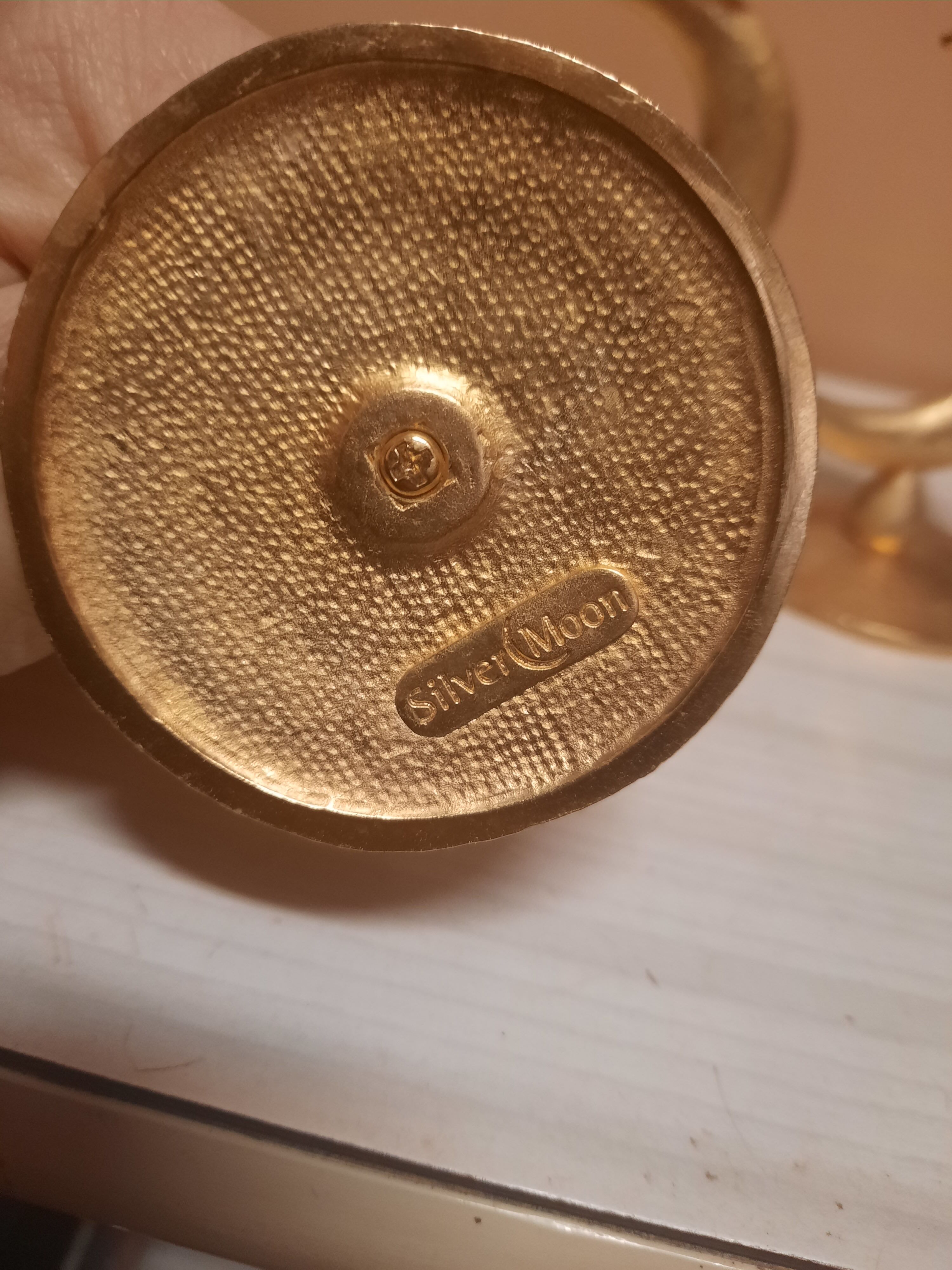 Set of 3 golden candlesticks created by Édouard Rambaud