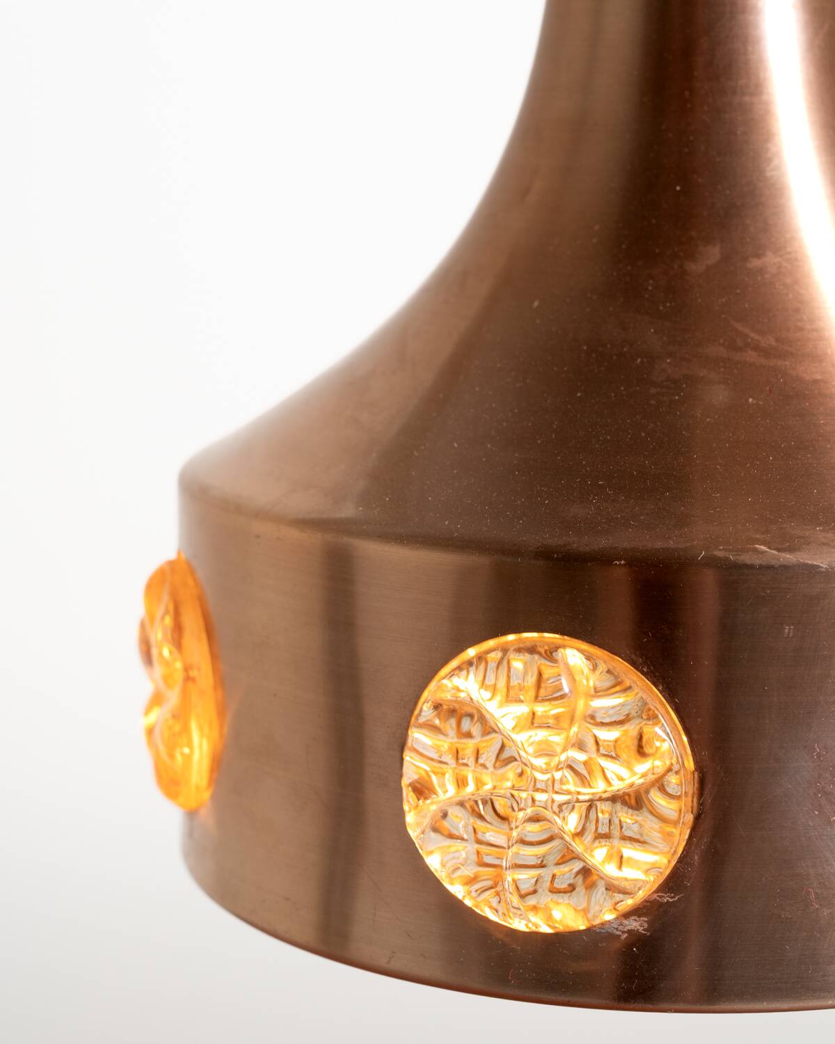 Swedish metal and glass pendant lamp, 1960s/70s