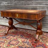 Flat mahogany desk charles X XIX th century
