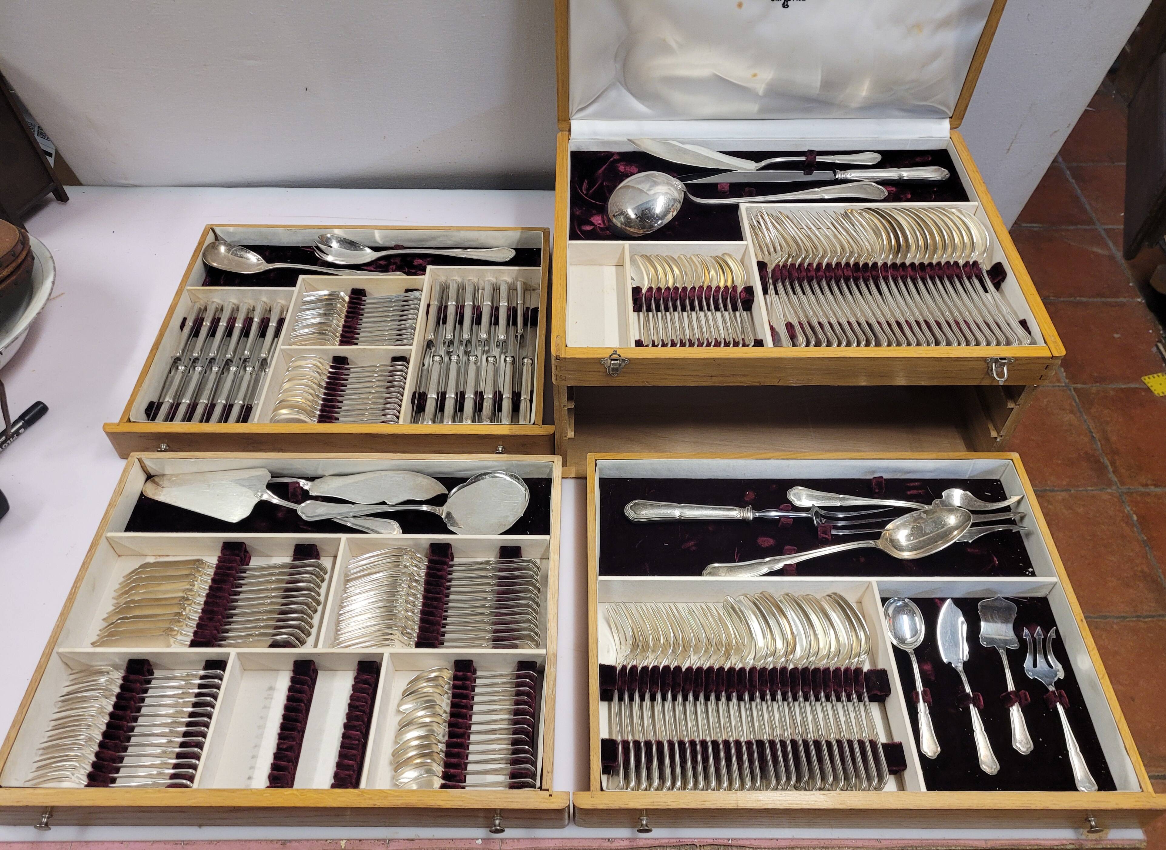 Cutlery set 170 pieces in chrome metal Goldsmith Chrysalia