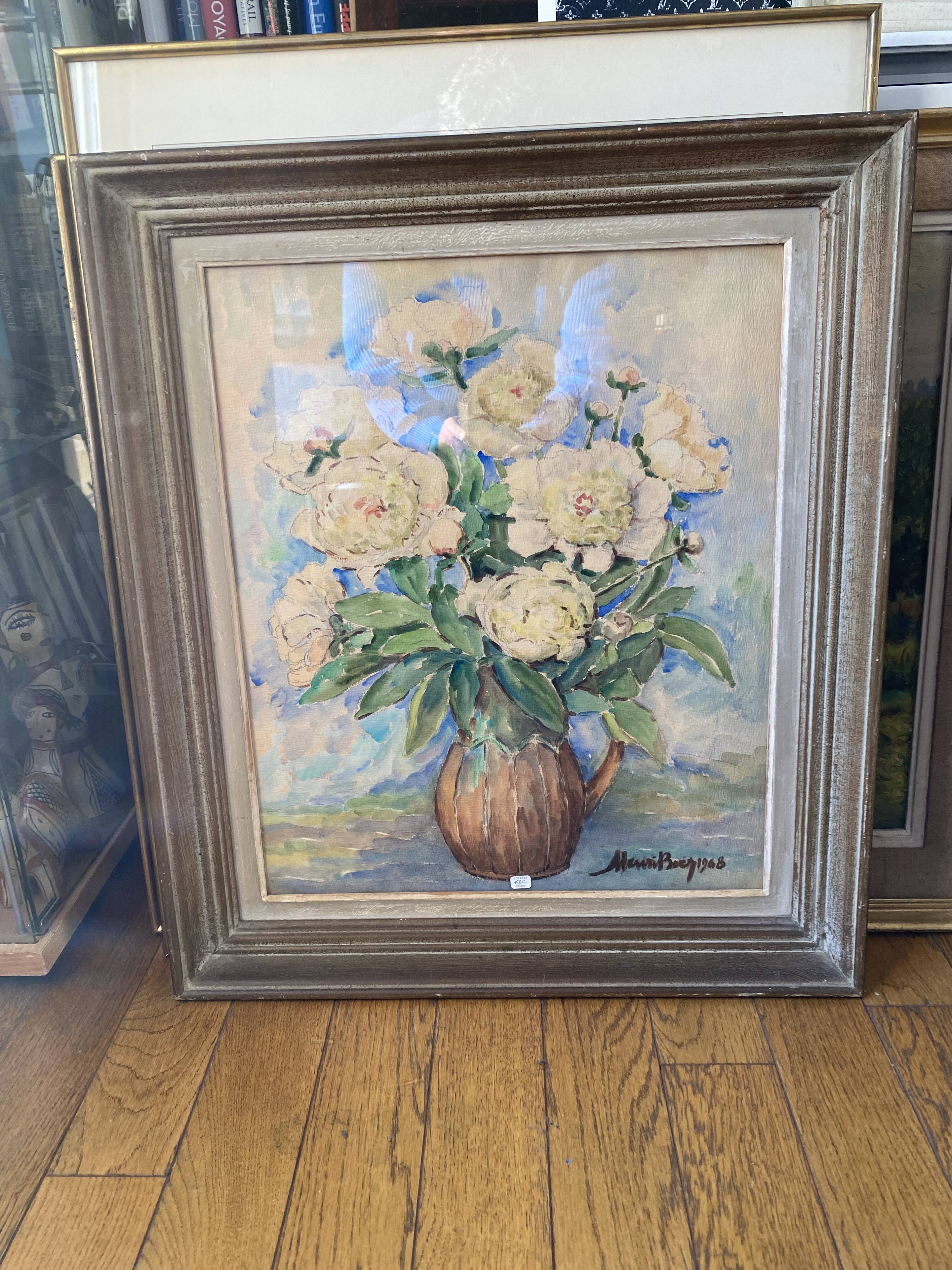 Painting of flowers by Henri Boez