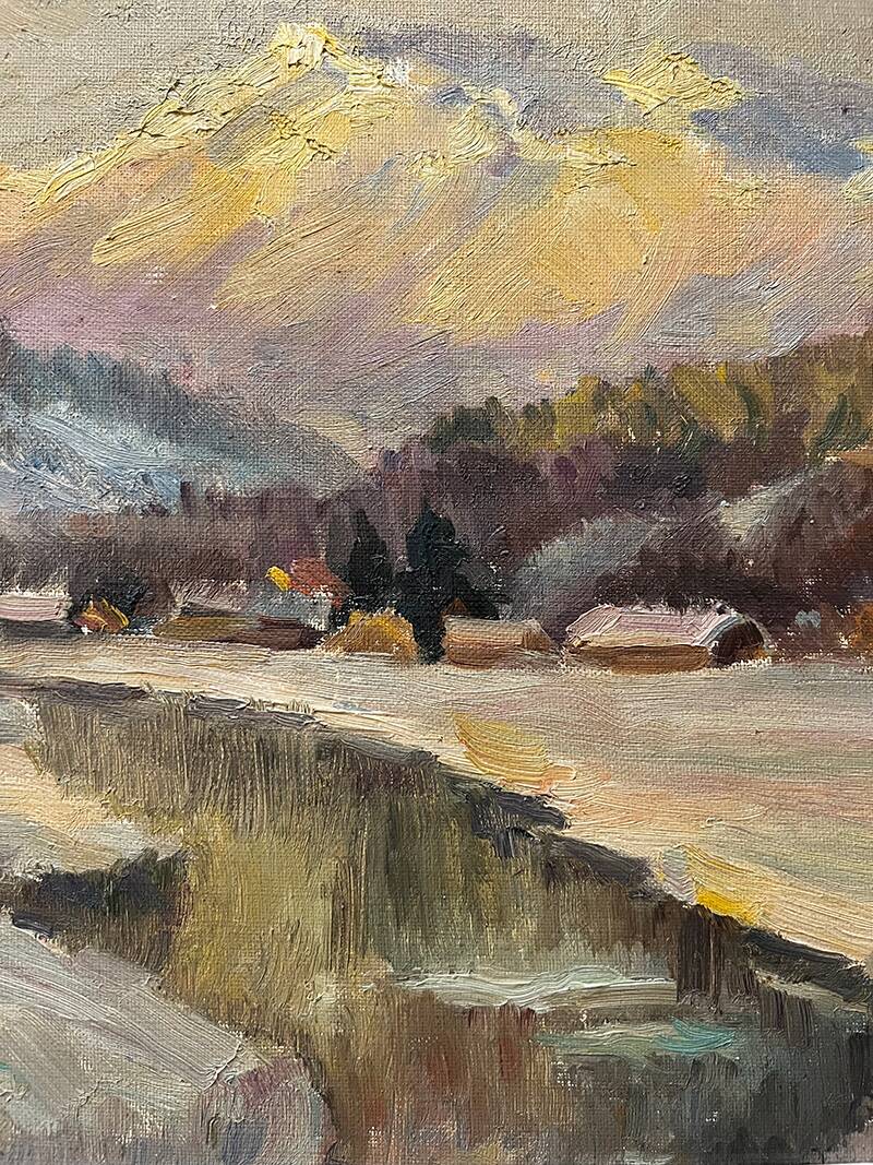 Tableau "Village de montagne"