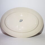 Oval serving dish in Gien earthenware model Bouquet, terre de fer