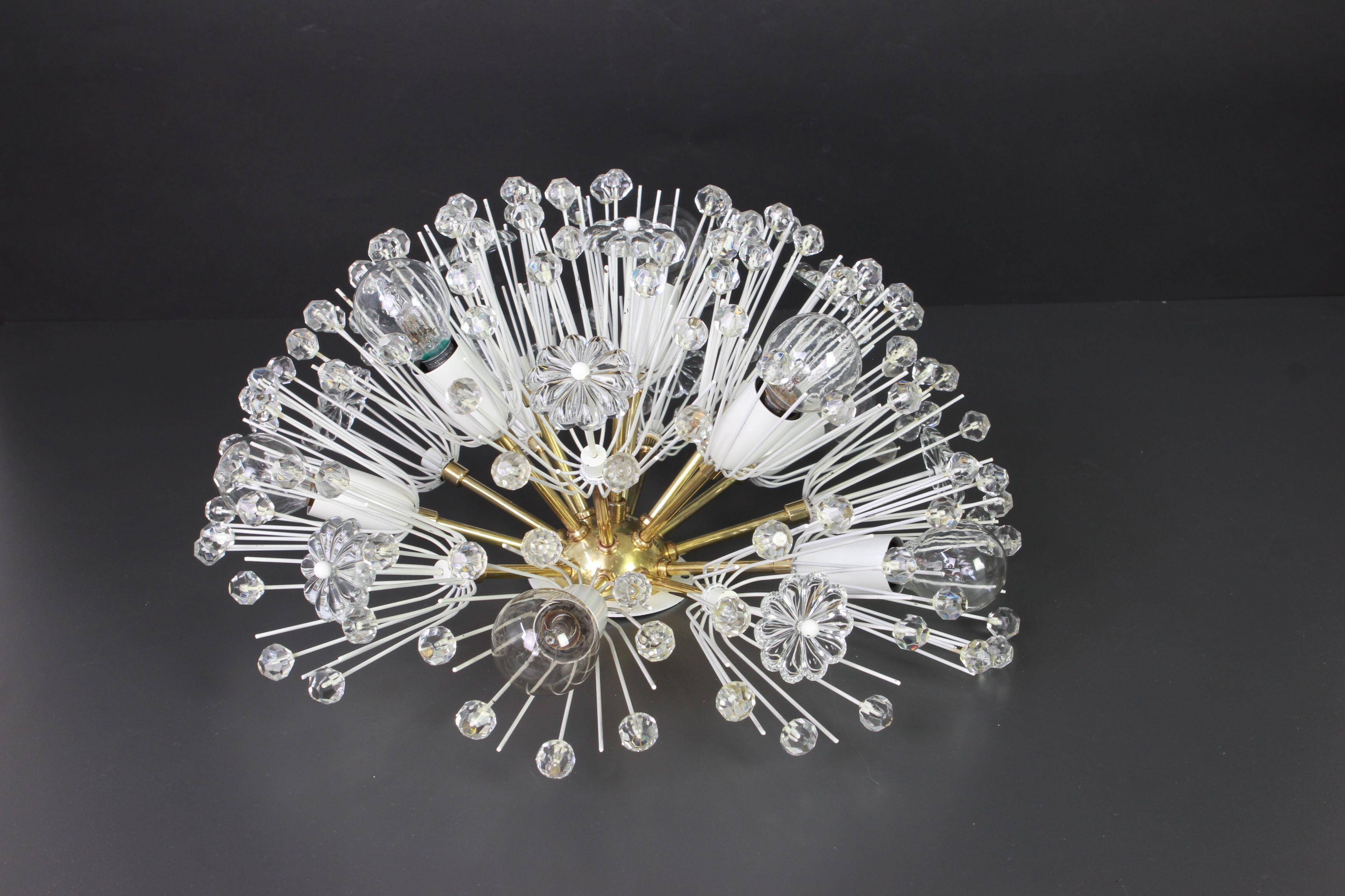 Starred brass chandelier by Emil Stejnar, Austria, 1960s.