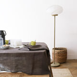 Brown linen tablecloth
