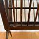 Folding wood and brass magazine rack by Cesare Lacca – Italy, 1950s