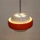 orange and white vintage lamp with chrome accent