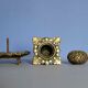 Antique carved bronze candlestick