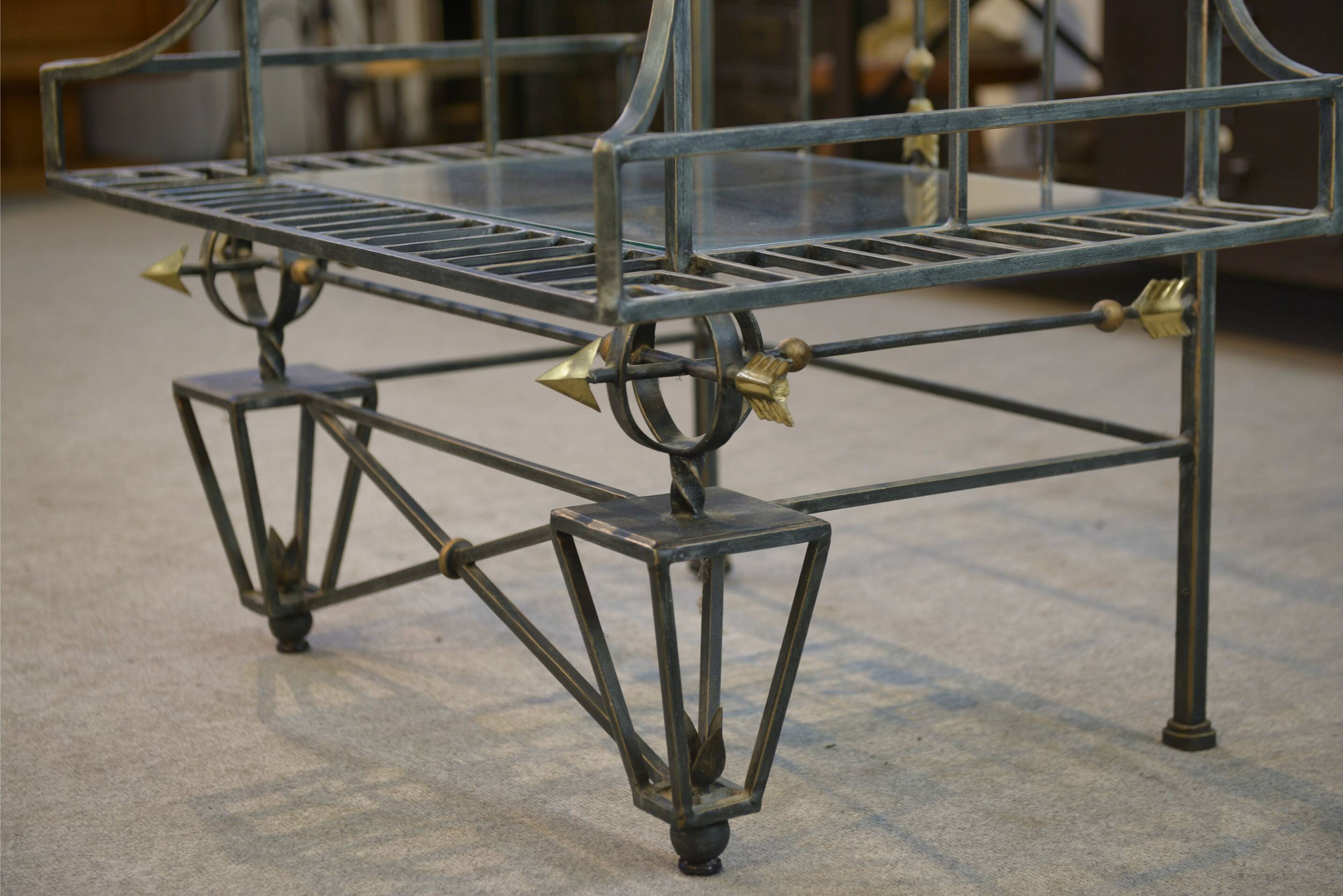 Wrought iron shelf 1950s