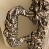 Large silver-plated copper serving tray, 19th century - 80 x 48 cm