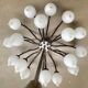 Mid-Century 18-Arm Tulip Pendant Chandelier by Fog & Mørup, Denmark