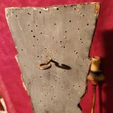 Large antique double wall light in gilded and black wood from the attic