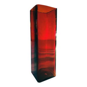 Vase vintage • verre - rouge