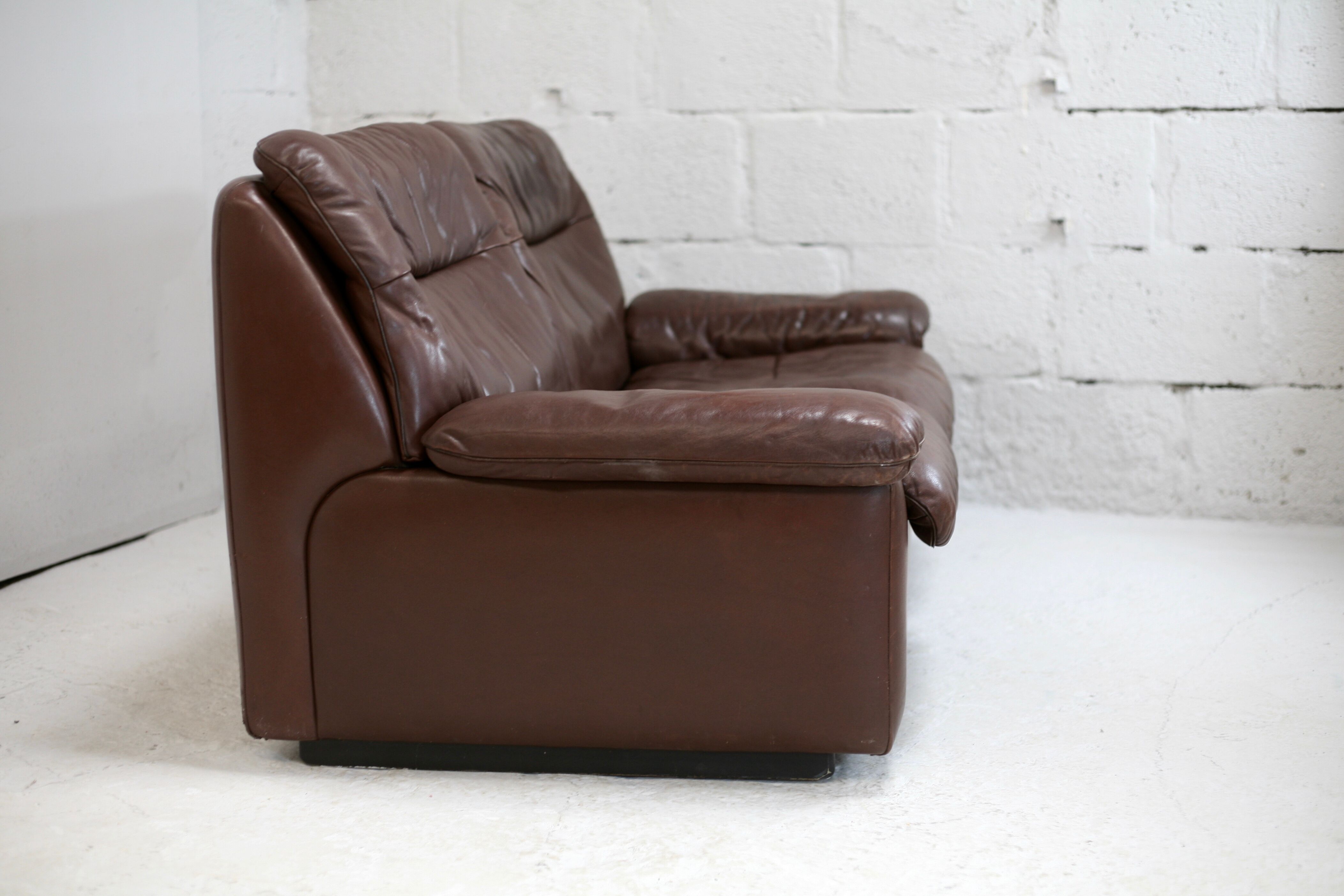 Sofa De Sede. Leather "chocolate" Switzerland, circa 1970