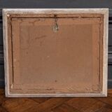 Watercolor on seaside paper rocky coast early 20th century limed frame