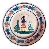 Decorative plate in quimper earthenware hb