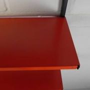Tomado Holland - A. Dekker wall shelf, orange and black, 1970s