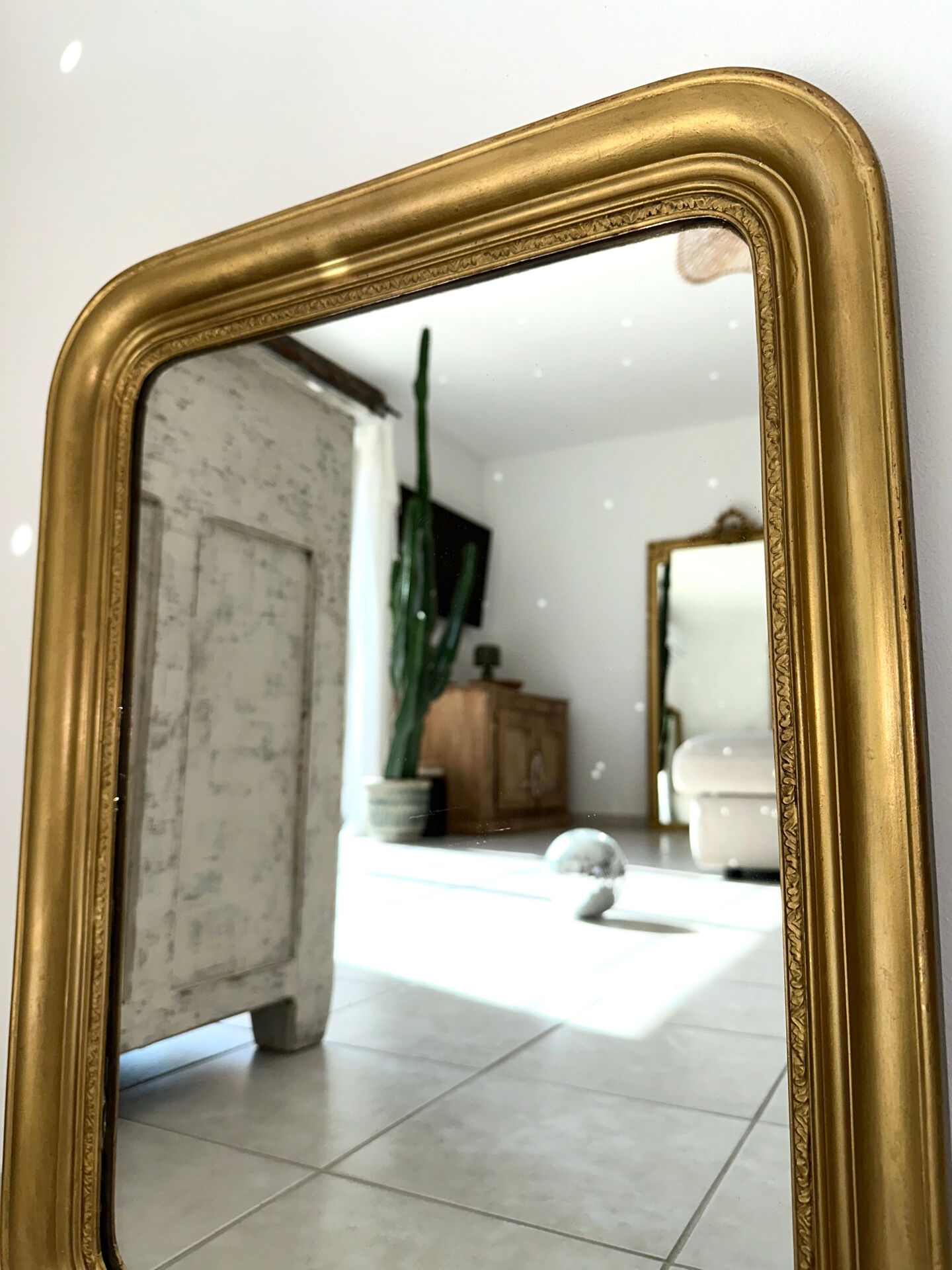 Miroir Louis-Philippe ancien doré XIXème