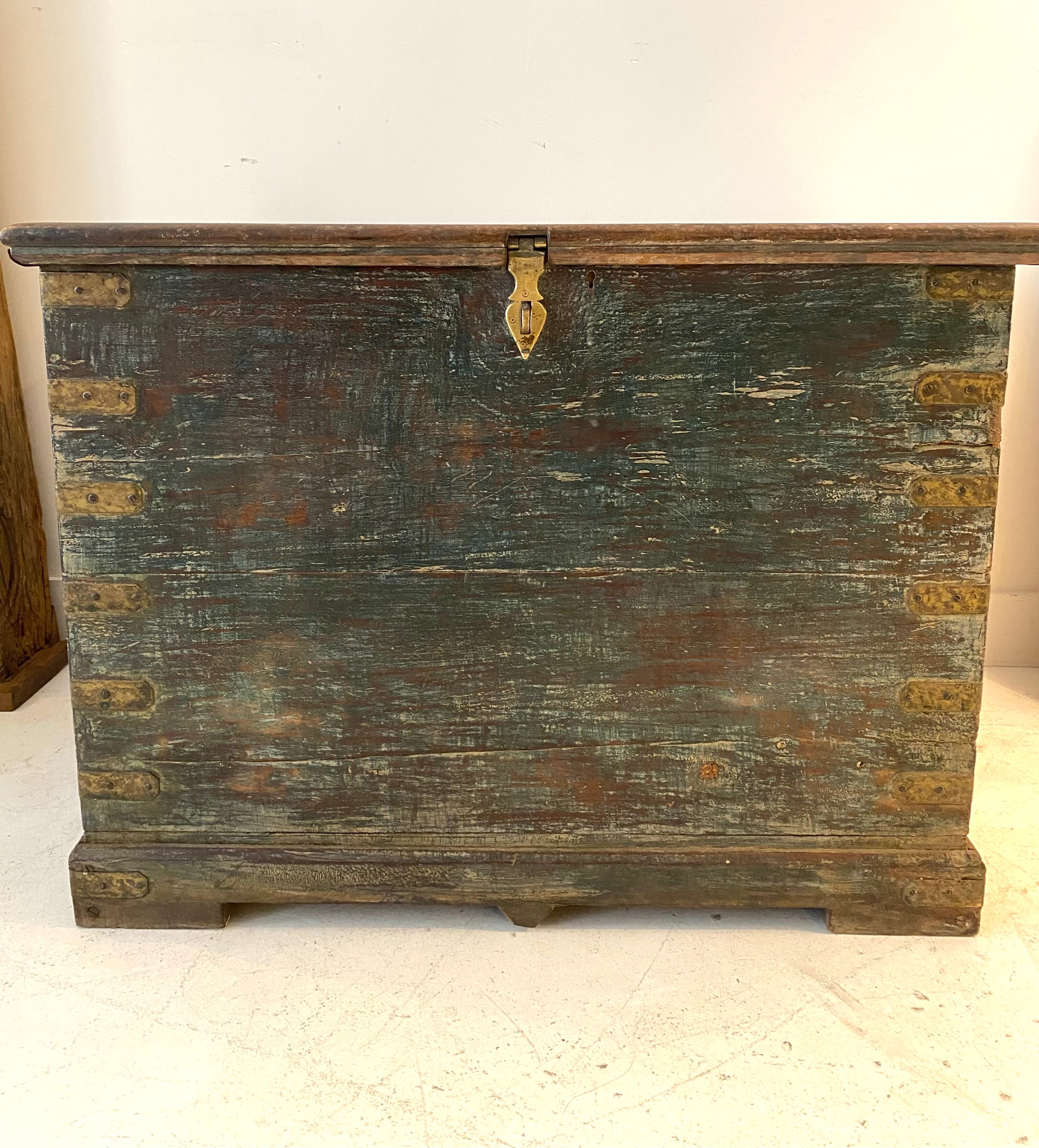 Old Indian wooden chest