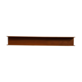 Wooden open wall shelf, 200cm, designed by Walter Wirz for Wilhelm Renz, Germany