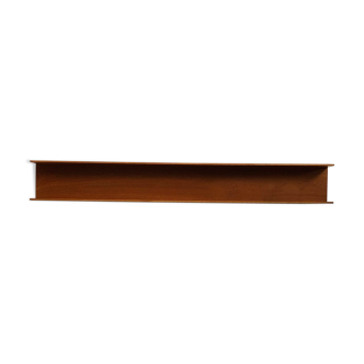 Wooden open wall shelf, 200cm, designed by Walter Wirz for Wilhelm Renz, Germany