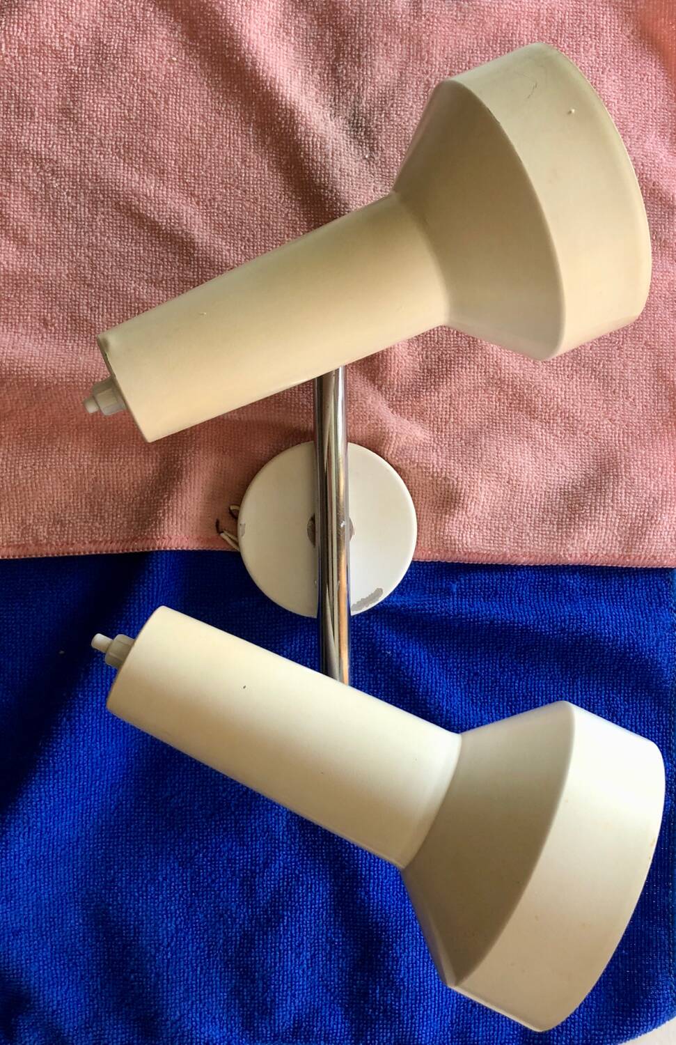 Metal wall lights, 1970.