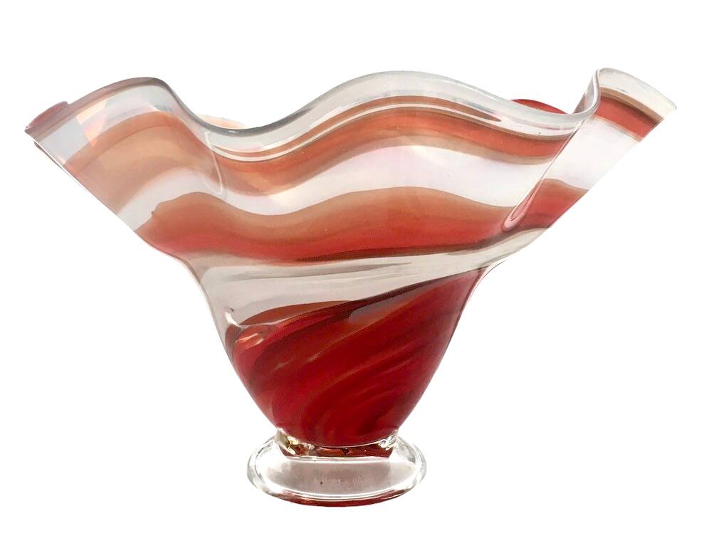 Blown glass cup or vase 1980 Jozefina Krosno