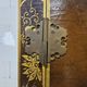 Vintage Chinese cabinet with birds & flowers, red & gold (bohemian)