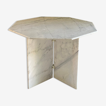 Dining table, hexagonal marble console c.1970