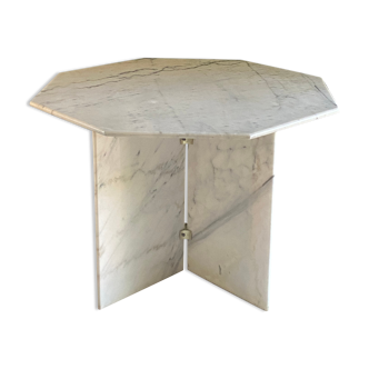Dining table, hexagonal marble console c.1970