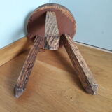 Brutalist tripod stool wabi sabi