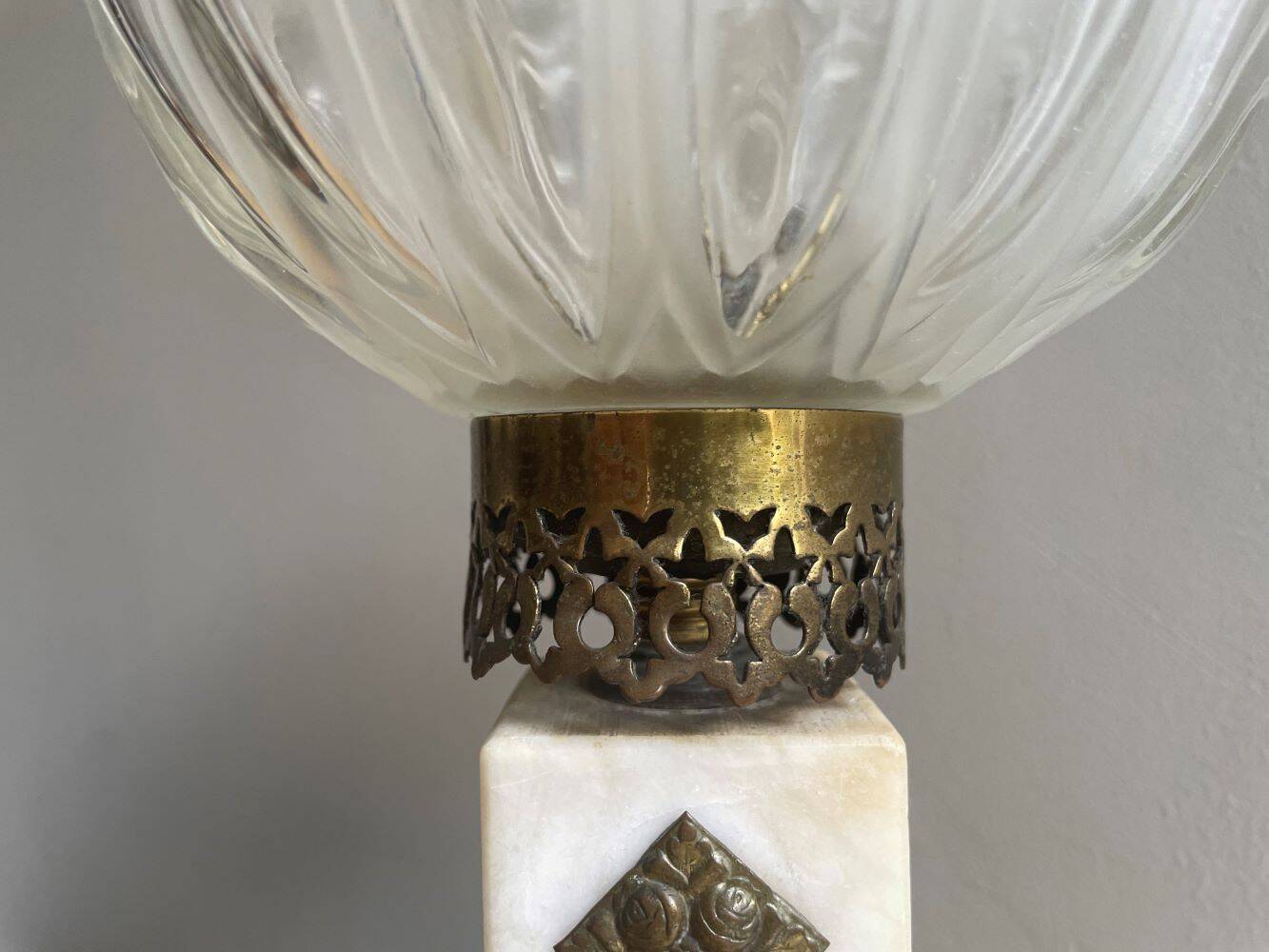 Portuguese marble table lamp in Art Deco style, 1960s