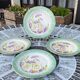 Set of 4 old L&G Luneville dessert plates