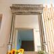 Large mirror / trumeau in patinated carved wood – antique style