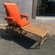 Rattan long chair and cushion