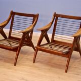 Set of 2 lounge chairs 'De Knoop' in teak by De Ster, 1960s