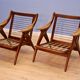 Set of 2 lounge chairs 'De Knoop' in teak by De Ster, 1960s