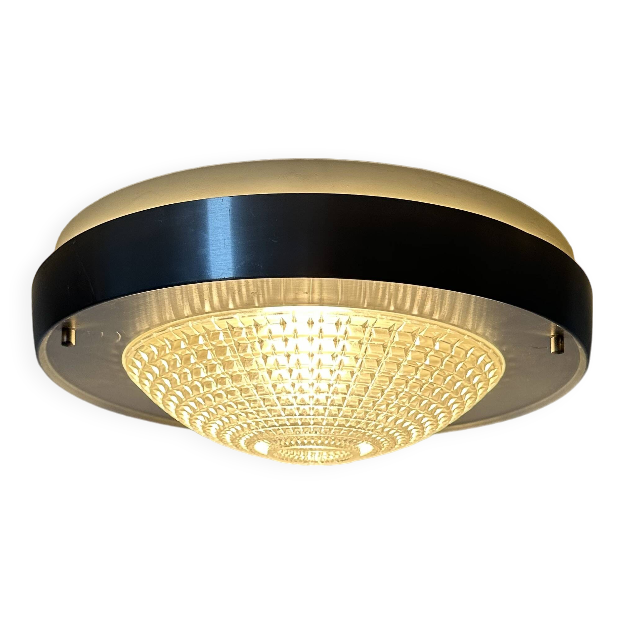 Raak Flush mount ceiling lamp B-1043 , 1970s Ufo space age